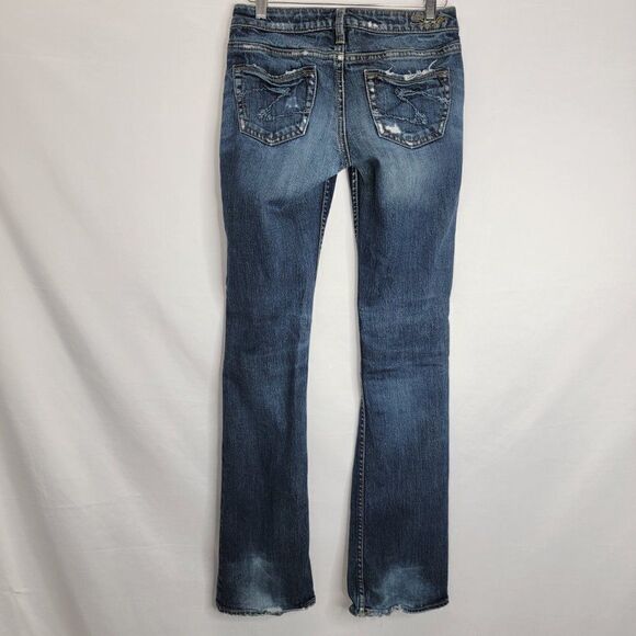 Silver Alex Distressed Denim Jeans Size 25 - Picture 5 of 11
